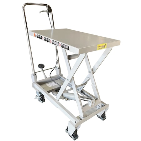 Pake Handling Tools Aluminum Elevating Cart, 220 lb., 27-1/2'' x 17-3/4'' PAKLT04